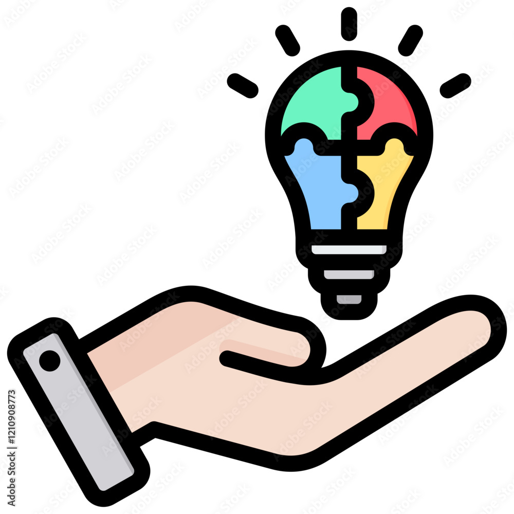 Poster Problem Solving Outline Color Icon