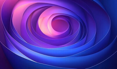 Abstract Blue and Purple Circular Forms Gradient Design