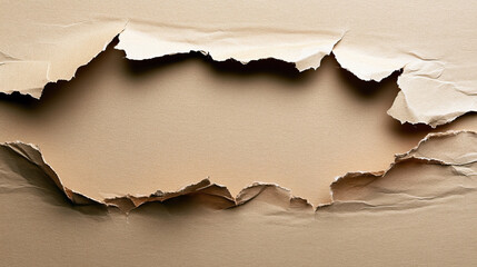 Craft paper with hole in the center. Background with copy space.