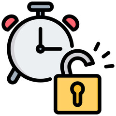 Flexible Hours Outline Color Icon