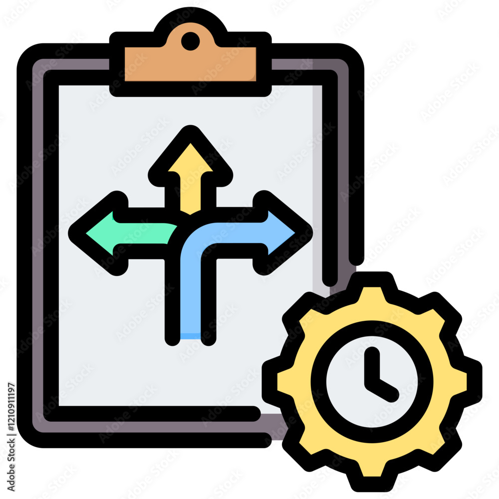 Aufkleber Flexibility Program Outline Color Icon