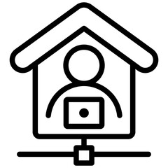 Telework Outline Icon