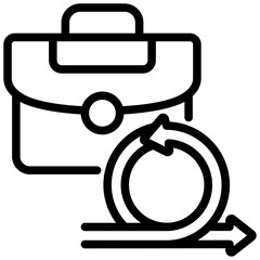 Agile Working Outline Icon