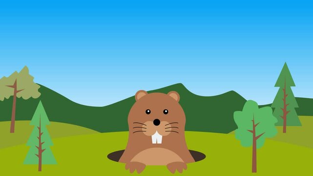 Groundhog animation with empty space