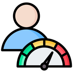 Performance Outline Color Icon