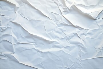 Fototapeta premium Crumpled White Paper Texture Abstract Design for Minimalist Wall Art