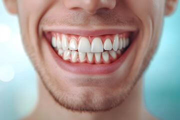 Fototapeta premium Close-up of Human Teeth and Gums