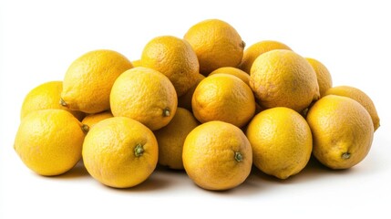 A mound of vibrant, yellow lemons with textured skins, Their zesty aroma hinting at their tangy flavor
