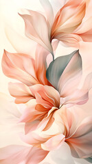 Fototapeta premium Abstract romantic movement with soft gradients and flowing organic shapes