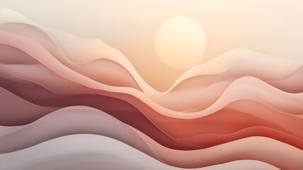 Abstract romantic energy with flowing curves and warm hues