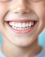 Fototapeta premium Close-up of Child's Smile Showing Teeth