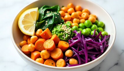 Vibrant Rainbow Veggie Bowl: A Delightful Blend of Colors and Flavors