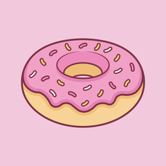 Vector cute Cake  illustration cartoon doodle flat colorful line art vector design