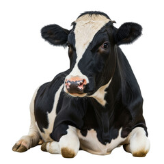 cow sit on transparent background, cow png, 