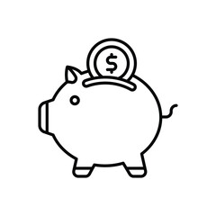 Piggy Bank vector icon