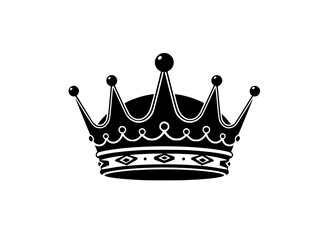 Stately black heraldic royal crowns set, meticulously crafted with intricate details and striking elegance, encapsulating the essence of regal authority