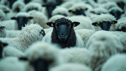 Contrast in the Shadows: A Dramatic Flock Scene