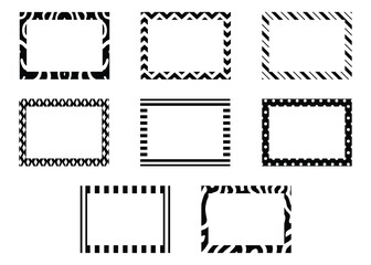 Set of Black and White Decorative Frame