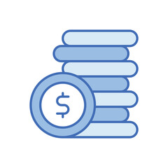 Coins vector icon