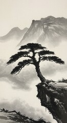 traditional japanese ink painting
