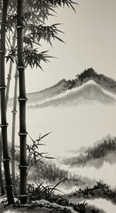 traditional japanese ink painting