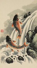 traditional japanese ink painting