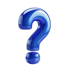Glossy Blue Question Mark