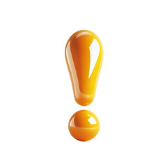 Glossy Yellow Exclamation Mark