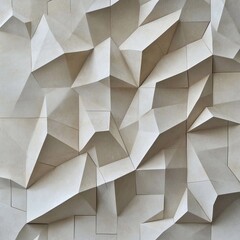 Obraz premium abstract geometric background, paper style, beige color, convex paper geometry wall