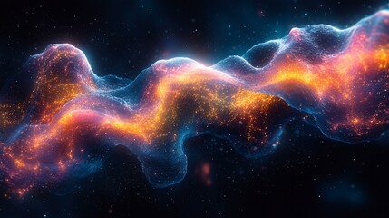 A digital illustration showing the decoding of genetic information, with data points connecting DNA bases to form complex patterns. 382