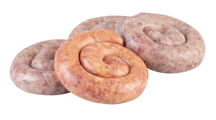 Fresh sausage rolls cut out isolated transparent background
