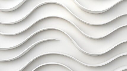 Obraz premium Flowing White Waves Abstract Pattern for Modern Design Projects