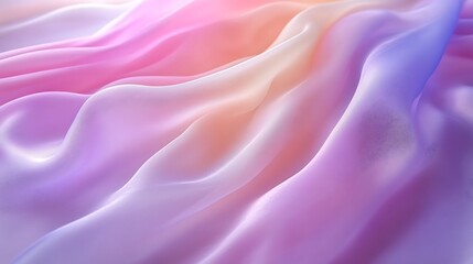 Fototapeta premium Pastel Draped Fabric Soft Hues Gentle Waves