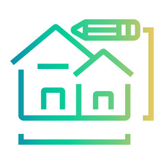 construction Line Gradient Icon