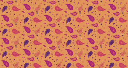 Swatch stroke of indian variation. Rug ornament and floral pattern cover. Draw motif with wedding paisley.