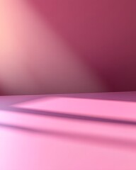 Fototapeta premium Pink Room with Light and Shadow