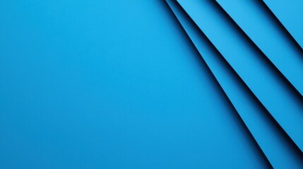 Bright Blue Background with Layered Paper Texture for Design Use