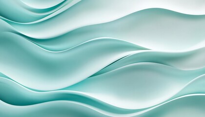 Fototapeta premium Abstract teal wavy background texture.