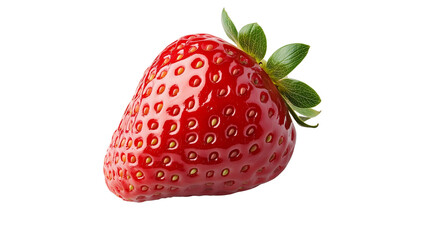 strawberry isolated on white background clipping path full depth of field