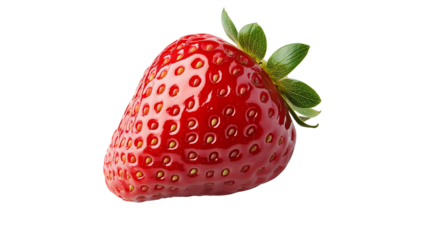 strawberry isolated on white background clipping path full depth of field