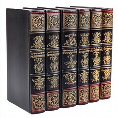 Ornate Antique Books Collection.