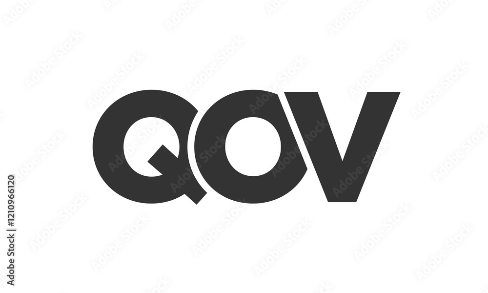 Poster qov logo design template with strong and modern bold text. initial based vector logotype featuring s