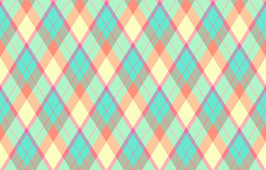 Vibrant pastel plaid pattern in cheerful, soft colors. Ideal for backgrounds, textiles, websites, and springsummer designs. This seamless texture offers a fresh, modern aesthetic.