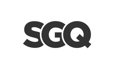 SGQ logo design template with strong and modern bold text. Initial based vector logotype featuring simple and minimal typography. Trendy company identity.
