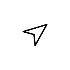 Cursor icon symbol widget vector line art, sign and symbol outline. mobile apps icon and technology symbol vector icon