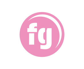 FG sport emblem or team logotype. Ball logo with a combination of Initial letter F and G for balls shop, sports company, training, club badge.