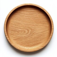Oval Wooden Tray, Top View.