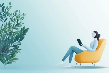 Playful ai educator engaging learners cozy living room digital illustration modern atmosphere relaxed viewpoint continuing education