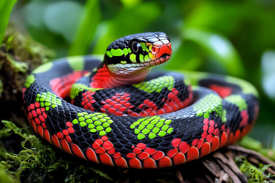 colorful snake in the garden