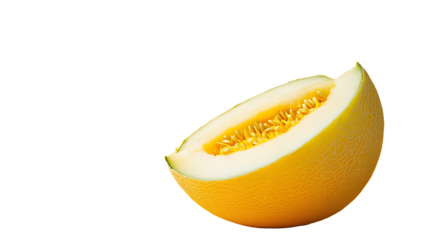 Canary melon stock photo copy space